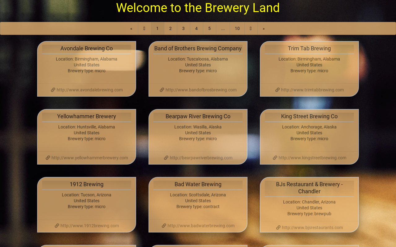 Brewery land react redux project